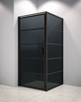 Paroi de douche Oris - 90 x 200 - Verre noir - Noir