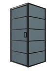 Paroi de douche Oris - 90 x 200 - Verre noir - Noir