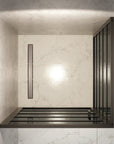 Paroi de douche Oris - 90 x 200 - Verre noir - Noir