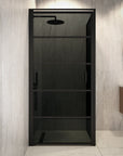 Paroi de douche Oris - 90 x 200 - Verre noir - Noir