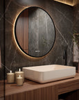 Miroir de salle de bain - 100cm - Cadre noir - Précommander