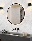 Miroir de salle de bain - 100cm - Cadre noir - Précommander
