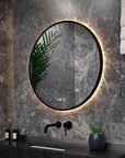 Miroir de salle de bain - 60cm - Cadre noir - Précommander