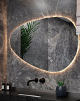 Miroir de salle de bain - 120x75cm Asymétrique - Sans cadre - Précommander