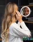 Miroir de maquillage - Rechargeable - Chrome - Grossissement 1-7x