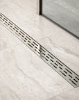 Caniveau de douche – 90 cm – Grille standard – Acier inoxydable – avec bride