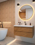 Miroir de salle de bains - 80 cm - Cadre Doré - Précommander