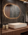 Miroir de salle de bain - 90x60cm - Sans cadre - Précommander