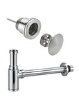Kit d’évacuation Chrome, bonde clic-clac, siphon,