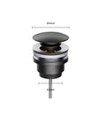 Mirlux Bonde de lavabo Noir 65 mm