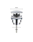 Kit d’évacuation Chrome, bonde clic-clac, siphon,