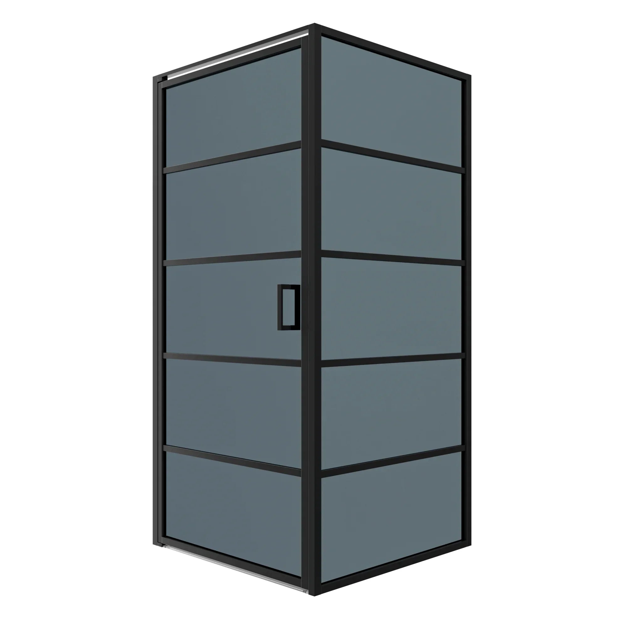 Paroi de douche Oris - 90 x 200 - Verre noir - Noir