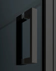 Paroi de douche Oris - 90 x 200 - Verre noir - Noir