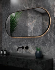 Miroir de salle de bains - 120x60cm Ovale - Cadre noir