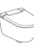 Geberit AquaClean Alba - WC Suspendu Douche Intégrée, Télécommande, Sans Bride