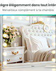 Miroir Hollywood - 80x60cm - Blanc