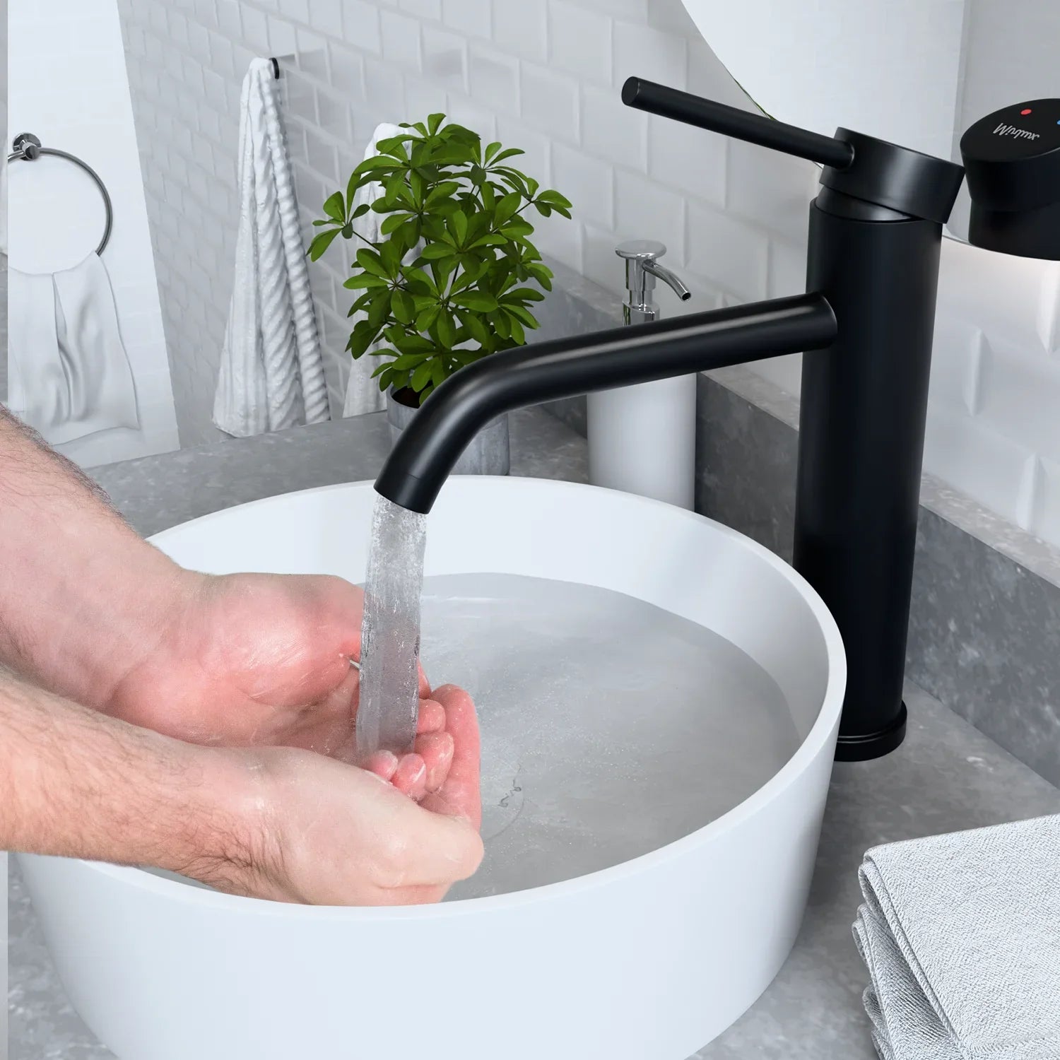 Mitigeur de lavabo – WC – Noir [NYX] - Précommander