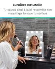 Miroir Hollywood - 44x30cm - Blanc