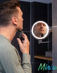 Miroir de maquillage - Rechargeable - Chrome - Grossissement 1-5x