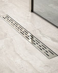 Caniveau de douche – 70 cm – Grille standard – Acier inoxydable – avec bride