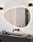 Miroir de salle de bain - 120x75cm Asymétrique - Sans cadre - Précommander