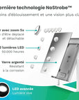 Miroir Hollywood - 44x30cm - Blanc