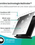 Miroir Hollywood - Enceintes Bluetooth - 80x60cm - Noir