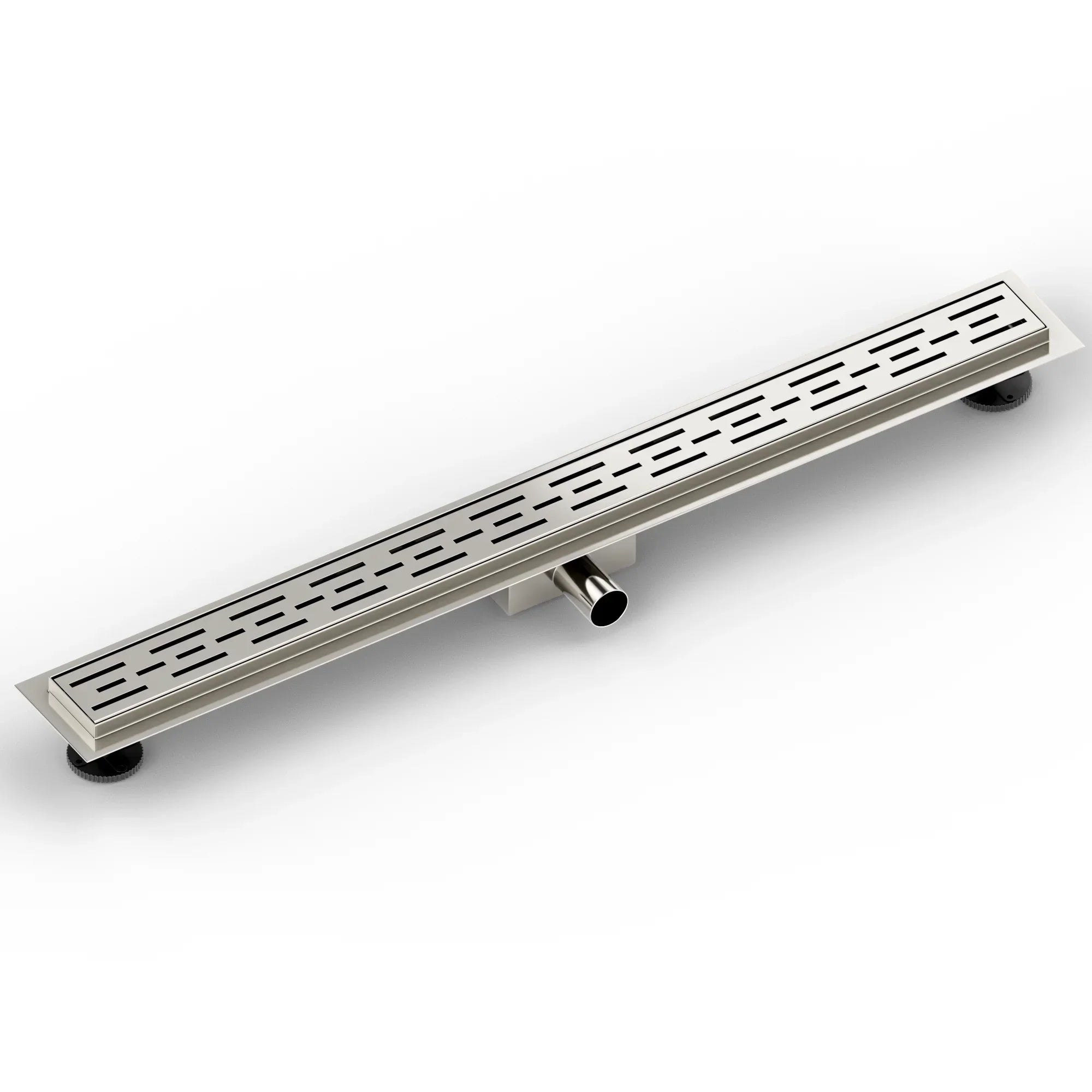 Caniveau de douche – 90 cm – Grille standard – Acier inoxydable – avec bride