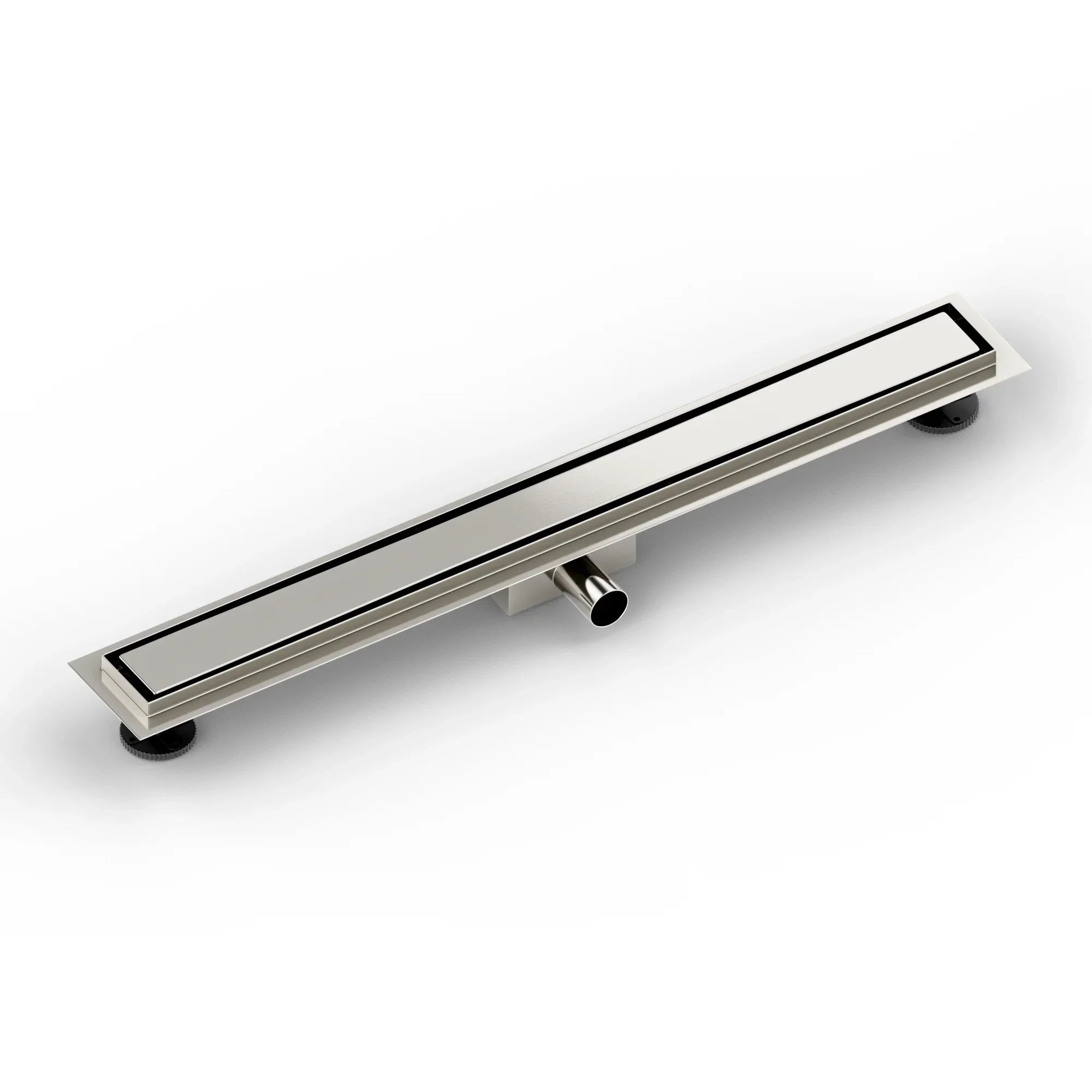Caniveau de douche – 80 cm – Grille à carreaux – Acier inoxydable – avec bride - Précommander