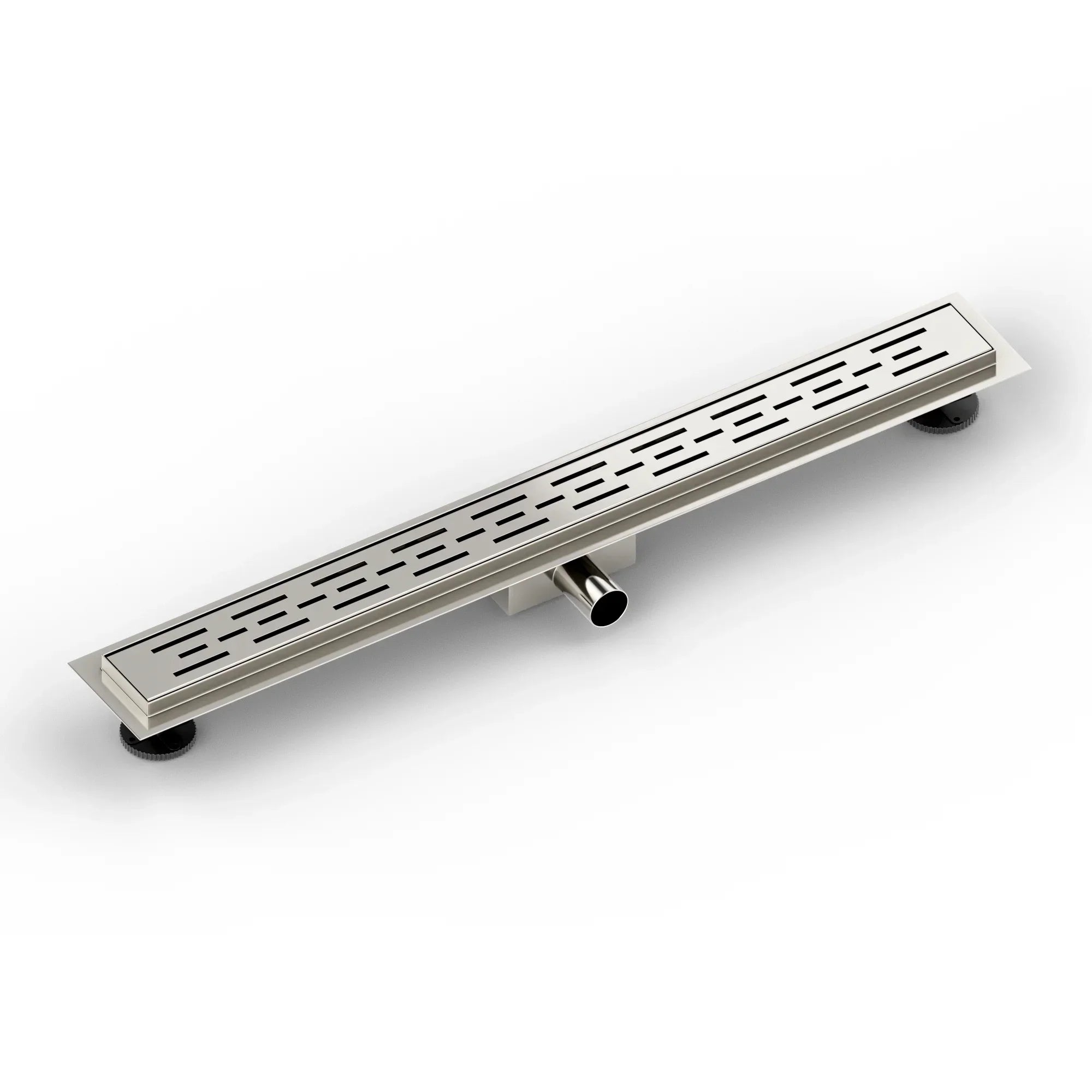 Caniveau de douche – 80 cm – Grille standard – Acier inoxydable – avec bride