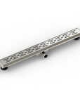 Caniveau de douche – 80 cm – Grille standard – Acier inoxydable – avec bride