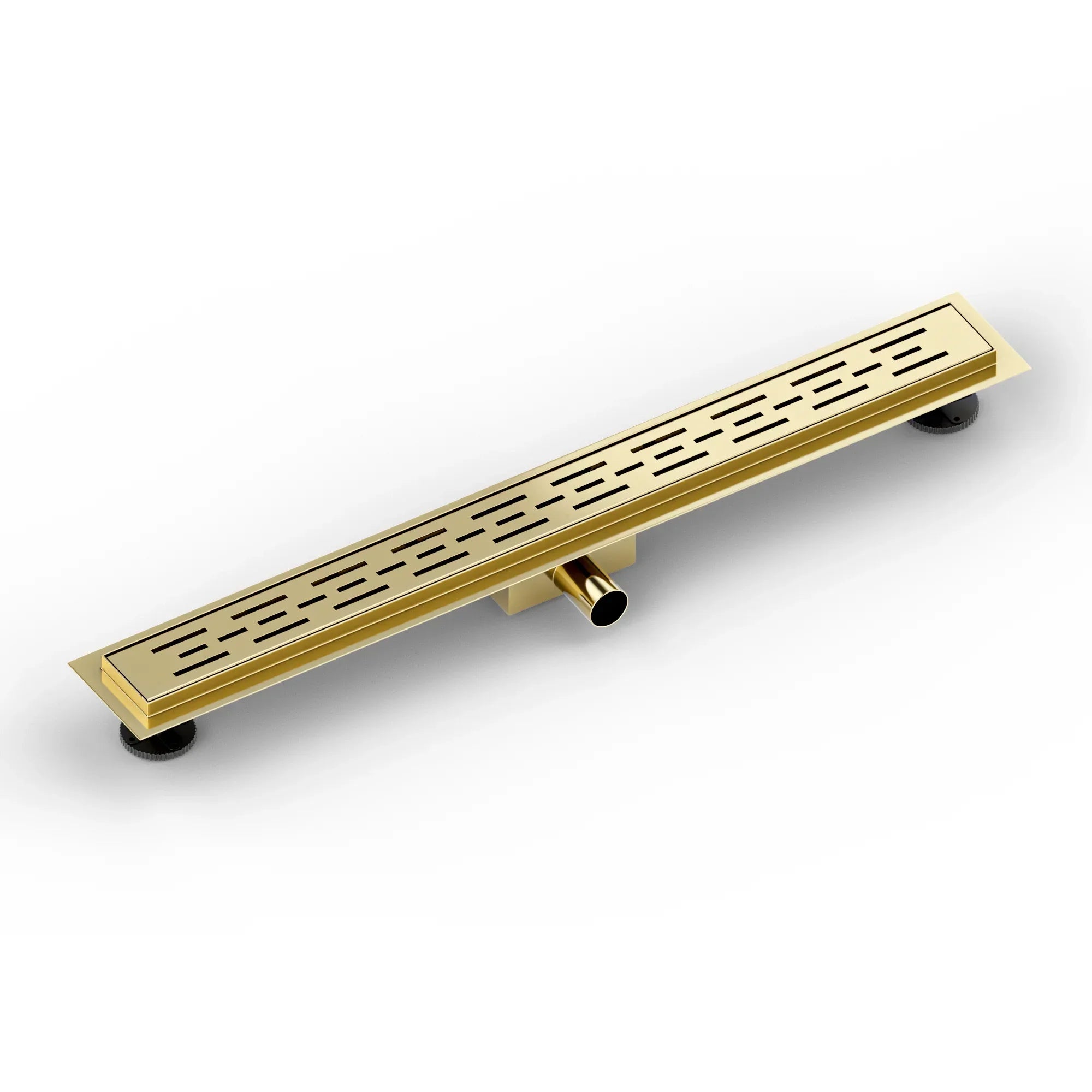 Caniveau de douche – 80 cm – Or – Grille standard – Acier inoxydable – avec bride