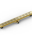 Caniveau de douche – 80 cm – Or – Grille standard – Acier inoxydable – avec bride