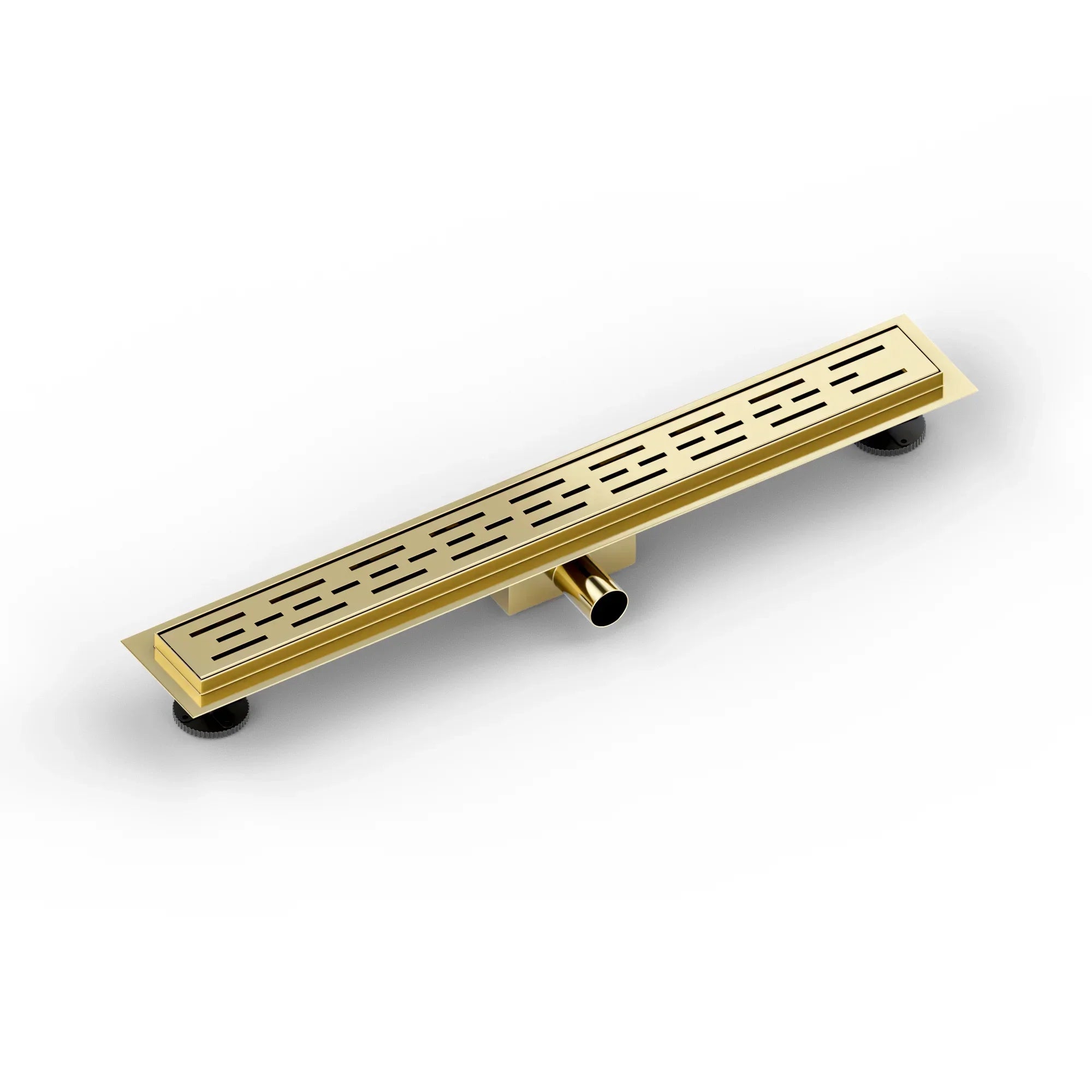 Caniveau de douche – 70 cm – Or – Grille standard – Acier inoxydable – Avec bride