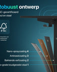 Bureau assis debout Flowsense - Bureau électrique réglable - 140 x 60 cm