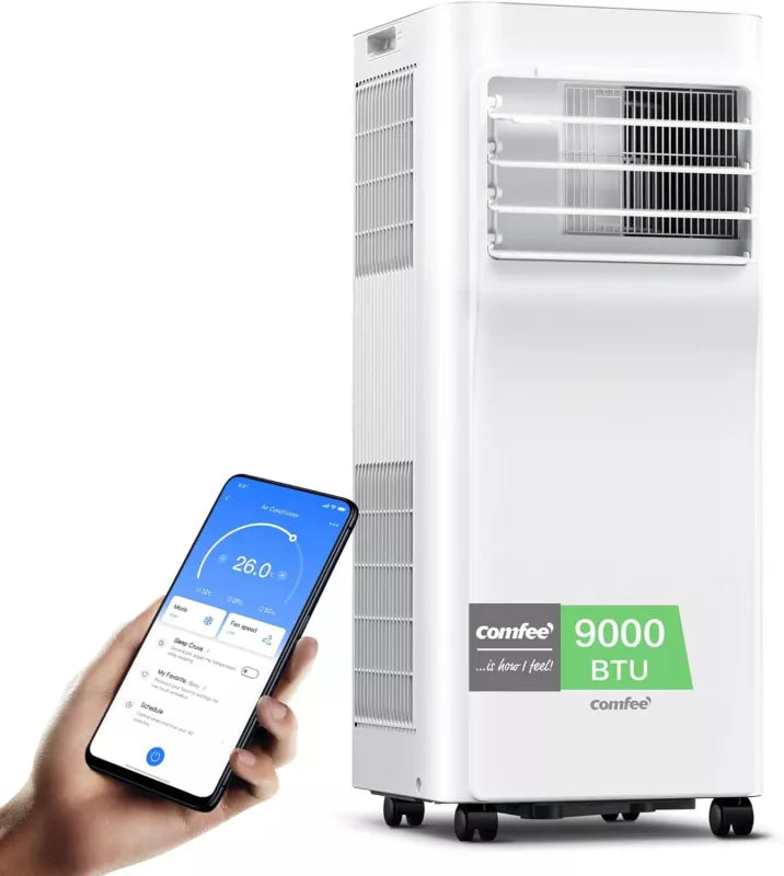 Comfee Breezy Cool 2.6 climatiseur mobile 9000 BTU 2,6 kW WiFi App R290 jusqu'à 33m²