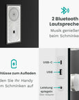 Miroir Hollywood - Enceintes Bluetooth - 80x60cm - Blanc