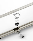 Caniveau de douche – 90 cm – Grille standard – Acier inoxydable – avec bride