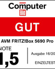 AVM FRITZ!Box 5690 Pro - Glasfaser & DSL Router mit Wi-Fi 7, Zigbee, DECT - Weiß