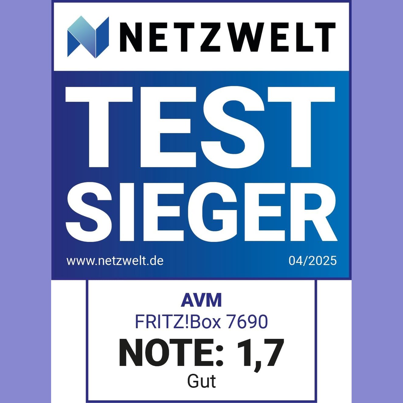AVM FRITZ!Box 7690 - DSL Router mit Wi-Fi 7, Zigbee, DECT-Basis - Weiß