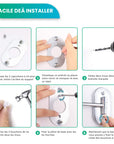 Miroir de maquillage - Rechargeable - Chrome - Grossissement 1-10x