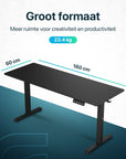Bureau assis debout Flowsense - Bureau électrique réglable - 160 x 60 cm