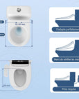 TokyoSeat - Abattant WC Japonais Électrique Lavant, Chauffant et Séchant