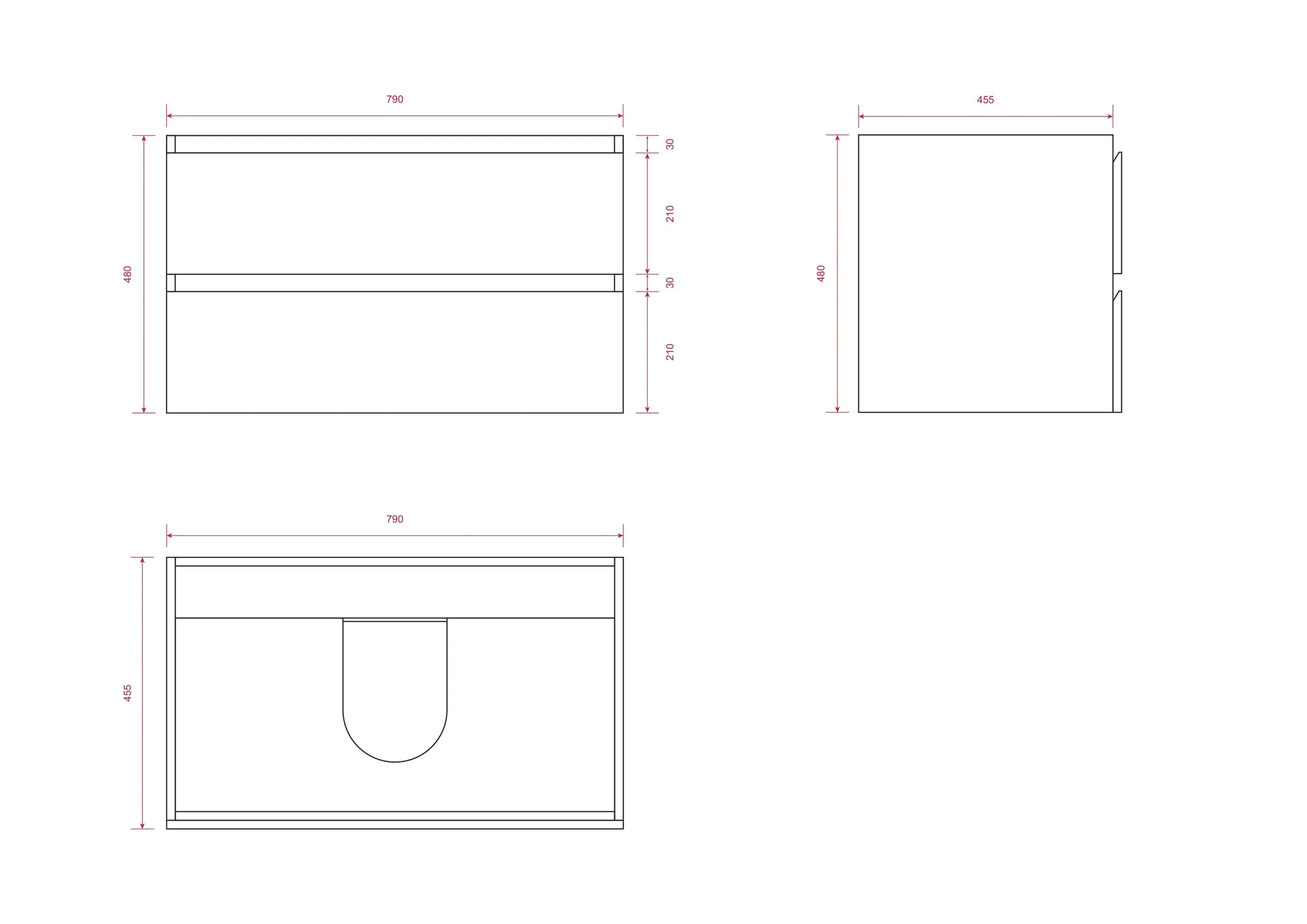 Meuble de salle de bain Sova - 80 cm - Chêne Chaud - Lavabo Blanc