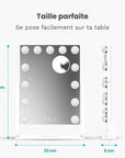Miroir Hollywood - 44x30cm - Blanc