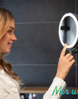 Miroir de maquillage - Rechargeable - Chrome - Grossissement 1-10x