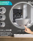 Miroir de Salle de Bain - 80cm - Cadre Noir - Précommander