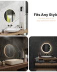 Miroir de salle de bain - 60cm - Sans cadre - Précommander