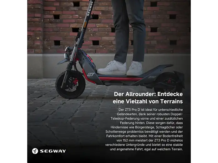 Segway Ninebot ZT3 Pro D E-Scooter 500W 597Wh Straßenzulassung 20km/h