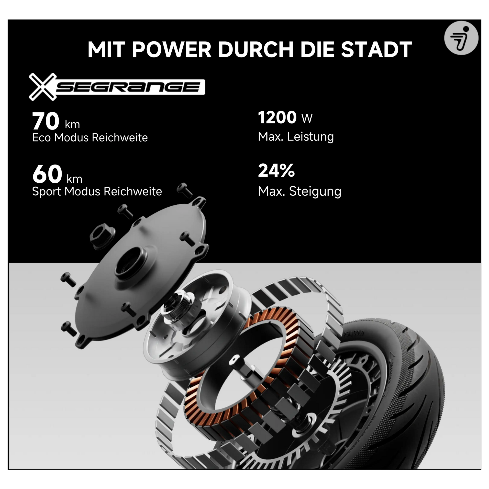 Segway Ninebot F3 Pro D E-Scooter 500W 477Wh Straßenzulassung ABE 20km/h